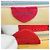 Céline Borsa Celine Horseshoe in pelle scamosciata rossa - vista 20