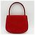 Céline Borsa Celine Horseshoe in pelle scamosciata rossa - vista 3
