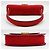 Céline Borsa Celine Horseshoe in pelle scamosciata rossa - vista 6