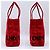 Borsa Tote a Spalla Fendi in Velluto Rosso - vista 5