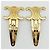 Céline Fermi per capelli Celine Triomphe in metallo dorato (Set di 2) - vista 3
