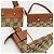 Borsa a tracolla Gucci in pelle e tela beige e marrone - vista 7