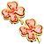 Chanel Clip-On Ohrringe Gold und Rosa - Ansicht 2