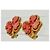Chanel Clip-On Ohrringe Gold und Rosa - Ansicht 3