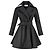 Alaïa Trench coat preto evasê de algodão