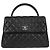 Chanel Vintage Classic Top Handle Flap Quilted Caviar Medium