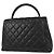 Chanel Vintage Classic Top Handle Flap Quilted Caviar Medium - vue 2