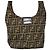 Borsa a tracolla Fendi Mamma Baguette in tela Zucca Medium - vista 2