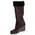 Fendi braune Wildleder-Keilabsatzstiefel mit FF-Pelzbesatz