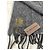 Louis Vuitton Sciarpa Monogram Lana Cashmere Grigio - vista 3