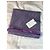 Sciarpa Gucci GG Supreme in lana viola e grigia - vista 6