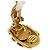 Chanel Vintage CC Logo Oval Clip on Gold Plated - vista 2