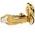 Chanel Vintage CC Logo Oval Clip on Gold Plated - vista 3