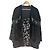 The Kooples schwarze Samtjacke mit Perlen und Fransen