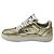 Sneakers basse Chanel Gold Metallic 2023 CC Logo in pelle di vitello - vista 3