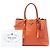 Borsa Prada Medium Saffiano Cuir con Doppio Manico Arancione - vista 8