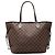 Borsa Tote Louis Vuitton Damier Ebene Neverfull MM marrone