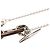 Collana con pendente Maillon in corno di bufalo e placcato palladio argentato Hermès - vista 5