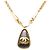 Collana con pendente Chanel CC logo a goccia placcato oro