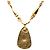 Collana con pendente Chanel CC logo a goccia placcato oro - vista 2