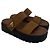 Prada Braune Leder- und Wildleder Plateausandalen