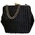 2006 Chanel Plissierte Satin-Rahmentasche mit Perlenkette und Fransen - Ansicht 3