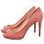 Prada Pink Suede Platform Peep-Toe Pumps