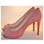 Prada Pink Suede Platform Peep-Toe Pumps - view 2