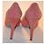 Prada Pink Suede Platform Peep-Toe Pumps - view 4