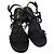 Christian Dior D-Sand Sandali con tacco in pelle nera