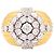 Autre Marque Anello godrons, oro giallo e diamanti.
