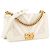 CHANEL - Borsa a tracolla Boy Chanel in pelle caviar e pelle liscia bianca chevron - vista 2