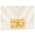 CHANEL - Borsa a tracolla Boy Chanel in pelle caviar e pelle liscia bianca chevron - vista 5