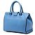 Autre Marque Borsa Cabas Downtown Baby in pelle monogramma blu Saint Laurent - vista 2