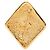 Broche Chanel CC banhada a ouro em forma de losango - vista 2