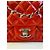 Chanel Classic Flap Bag aus rotem Lackleder - Ansicht 10