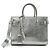 Yves Saint Laurent Borsa Sac de Jour Nano Metallic Silver Crinkled Supple