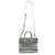 Yves Saint Laurent Borsa Sac de Jour Nano Metallic Silver Crinkled Supple - vista 2