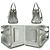 Yves Saint Laurent Borsa Sac de Jour Nano Metallic Silver Crinkled Supple - vista 4