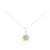 Autre Marque Au750 Weißgold-Halskette mit Peridot und Diamant