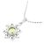 Autre Marque Au750 Weißgold-Halskette mit Peridot und Diamant - Ansicht 4