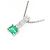 Autre Marque Pt900 Pt850 Smaragd Diamant Halskette - Ansicht 3