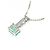 Autre Marque Pt900 Pt850 Smaragd Diamant Halskette - Ansicht 4