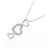 Autre Marque Collana Cuore in Oro Bianco K10 e Diamanti - vista 3