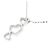 Autre Marque Collana Cuore in Oro Bianco K10 e Diamanti - vista 4