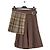 Autre Marque Falda midi plisada marrón ANDERSSON BELL con inserto tartan