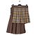 Autre Marque Falda midi plisada marrón ANDERSSON BELL con inserto tartan - vista 2