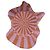 Autre Marque Cappello bucket a righe viola e marrone - vista 6