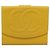 CHANEL COCO Mark Bifold Wallet Caviar Skin Yellow CC - vista 13