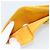 CHANEL COCO Mark Bifold Wallet Caviar Skin Yellow CC - vista 9